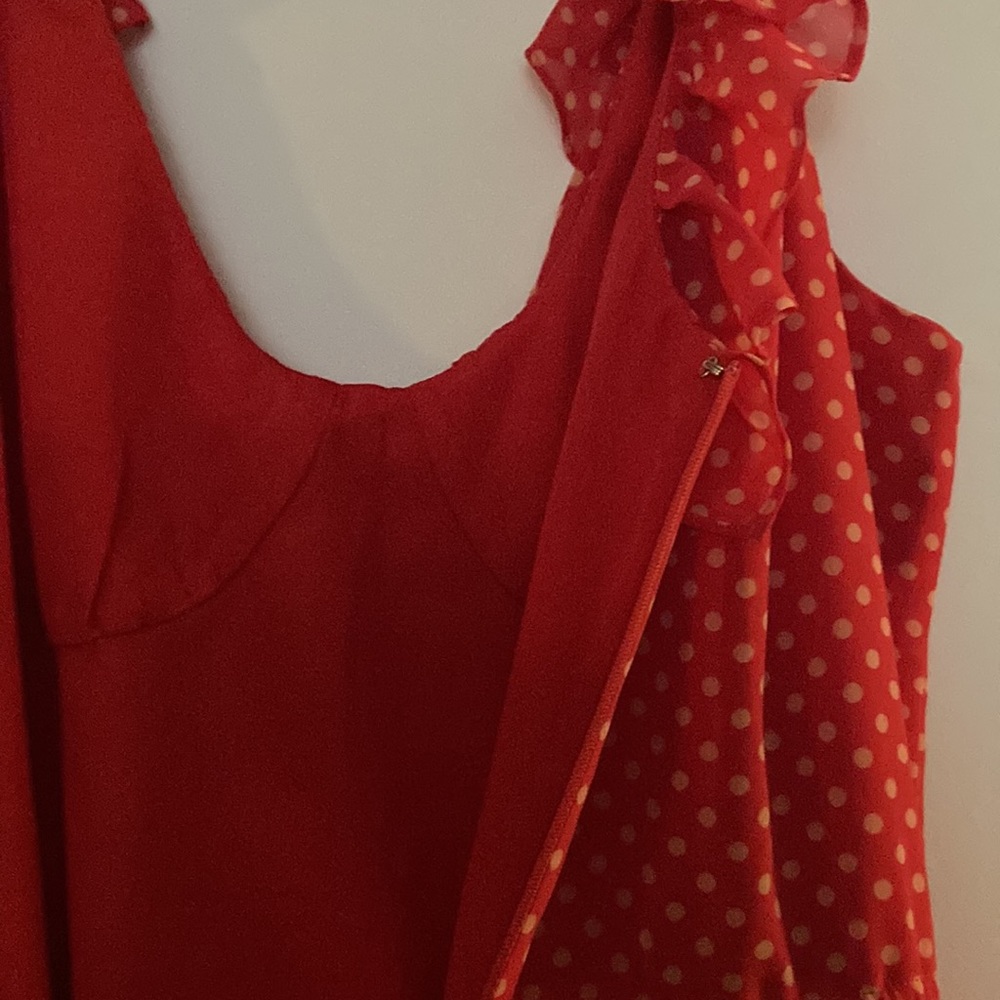 LOVERS + FRIENDS red polkadot maxi dress, size large - Picture 6 of 10